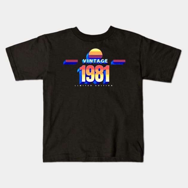 1981 Limited Edition Kids T-Shirt by Mollie